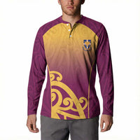 Custom Waiuku College Button Sweatshirt Maori Koru Pattern LT05 - Polynesian Pride