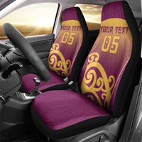 Custom Waiuku College Car Seat Cover Maori Koru Pattern LT05 - Polynesian Pride