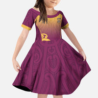 Custom Waiuku College Family Matching Long Sleeve Bodycon Dress and Hawaiian Shirt Maori Koru Pattern