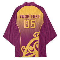 Custom Waiuku College Kimono Maori Koru Pattern LT05 - Polynesian Pride