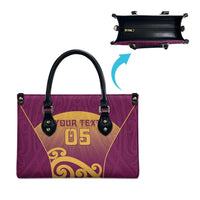 Custom Waiuku College Leather Bag Maori Koru Pattern LT05 - Polynesian Pride