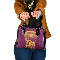 Custom Waiuku College Shoulder Handbag Maori Koru Pattern LT05 One Size Maroon - Polynesian Pride