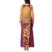 Custom Waiuku College Tank Maxi Dress Maori Koru Pattern LT05 - Polynesian Pride
