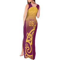 Custom Waiuku College Tank Maxi Dress Maori Koru Pattern LT05 - Polynesian Pride