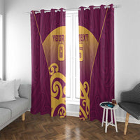 Custom Waiuku College Window Curtain Maori Koru Pattern