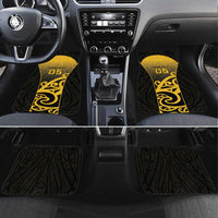 Custom Motueka High School Car Mats Maori Koru Pattern LT05 Set 4pcs Black - Polynesian Pride