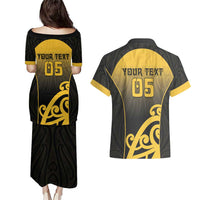 Custom Motueka High School Couples Matching Puletasi and Hawaiian Shirt Maori Koru Pattern LT05 - Polynesian Pride
