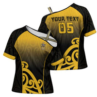 Custom Motueka High School Cross Shoulder Shirt Maori Koru Pattern LT05 - Polynesian Pride