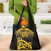 Custom Motueka High School Grocery Bag Maori Koru Pattern LT05 - Polynesian Pride