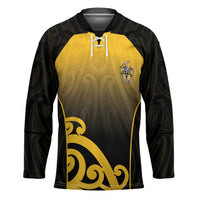 Custom Motueka High School Hockey Jersey Maori Koru Pattern LT05 Unisex Black - Polynesian Pride