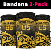Custom Motueka High School Neck Gaiter Maori Koru Pattern LT05 package One Size: 25*50cm Black - Polynesian Pride