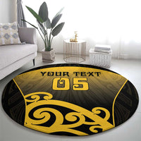 Custom Motueka High School Round Carpet Maori Koru Pattern LT05 - Polynesian Pride