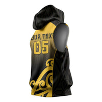 Custom Motueka High School Sleeveless Hoodie Maori Koru Pattern LT05 - Polynesian Pride