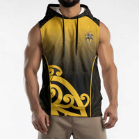 Custom Motueka High School Sleeveless Hoodie Maori Koru Pattern LT05 - Polynesian Pride