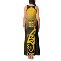 Custom Motueka High School Tank Maxi Dress Maori Koru Pattern LT05 - Polynesian Pride