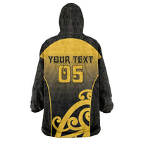 Custom Motueka High School Wearable Blanket Hoodie Maori Koru Pattern LT05 - Polynesian Pride