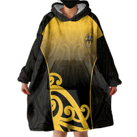 Custom Motueka High School Wearable Blanket Hoodie Maori Koru Pattern LT05 - Polynesian Pride