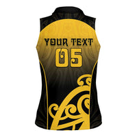 Custom Motueka High School Women Sleeveless Polo Shirt Maori Koru Pattern LT05 - Polynesian Pride