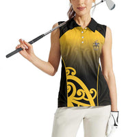 Custom Motueka High School Women Sleeveless Polo Shirt Maori Koru Pattern LT05 - Polynesian Pride