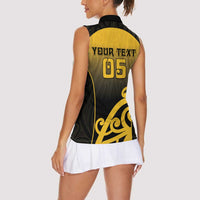 Custom Motueka High School Women Sleeveless Polo Shirt Maori Koru Pattern LT05 - Polynesian Pride