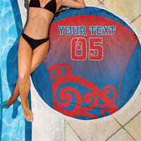 Custom St Joseph's Maori Girls' College Beach Blanket Maori Koru Pattern LT05 - Polynesian Pride