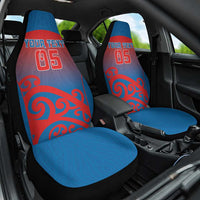 Custom St Joseph's Maori Girls' College Car Seat Cover Maori Koru Pattern LT05 One Size Blue - Polynesian Pride