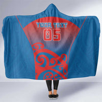 Custom St Joseph's Maori Girls' College Hooded Blanket Maori Koru Pattern LT05 One Size Blue - Polynesian Pride