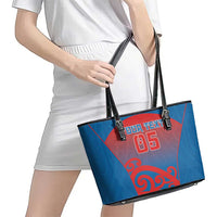 Custom St Joseph's Maori Girls' College Leather Tote Bag Maori Koru Pattern LT05 - Polynesian Pride