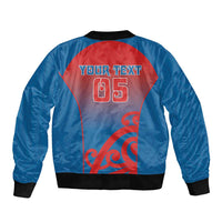 Custom St Joseph's Maori Girls' College Sleeve Zip Bomber Jacket Maori Koru Pattern LT05 - Polynesian Pride