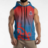 Custom St Joseph's Maori Girls' College Sleeveless Zip Hoodie Maori Koru Pattern LT05 - Polynesian Pride