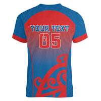 Custom St Joseph's Maori Girls' College Women V-Neck T-Shirt Maori Koru Pattern LT05 - Polynesian Pride
