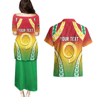 Personalised Vanuatu Couples Matching Puletasi and Hawaiian Shirt Proud To Be A Ni-Van With Tribal Pattern LT05 - Polynesian Pride