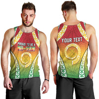 Personalised Vanuatu Men Tank Top Proud To Be A Ni-Van With Tribal Pattern LT05 - Polynesian Pride