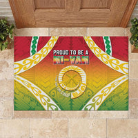 Vanuatu Rubber Doormat Proud To Be A Ni-Van With Tribal Pattern LT05 - Polynesian Pride
