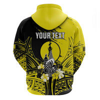 Personalised New Caledonia Day Zip Hoodie Kanaky Flag Coat Of Arms Polynesian Pattern LT05 - Polynesian Pride