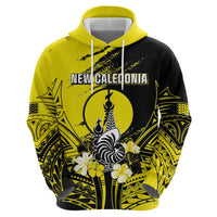 Personalised New Caledonia Day Zip Hoodie Kanaky Flag Coat Of Arms Polynesian Pattern LT05 - Polynesian Pride