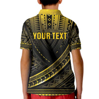 Personalised Polynesia Childhood Cancer Awareness Kid Polo Shirt You Are Stronger Than Cancer