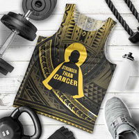 Personalised Polynesia Childhood Cancer Awareness Men Tank Top You Are Stronger Than Cancer