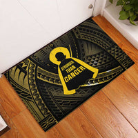 Polynesia Childhood Cancer Awareness Rubber Doormat You Are Stronger Than Cancer LT05 - Polynesian Pride