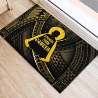 Polynesia Childhood Cancer Awareness Rubber Doormat You Are Stronger Than Cancer LT05 - Polynesian Pride