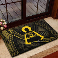 Polynesia Childhood Cancer Awareness Rubber Doormat You Are Stronger Than Cancer LT05 - Polynesian Pride