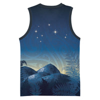 New Zealand Matariki Basketball Jersey Maori Waka With Silver Fern LT05 - Polynesian Pride
