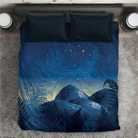 New Zealand Matariki Bedding Set Maori Waka With Silver Fern LT05 Navy - Polynesian Pride