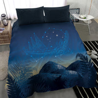 New Zealand Matariki Bedding Set Maori Waka With Silver Fern LT05 - Polynesian Pride