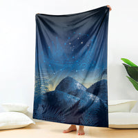New Zealand Matariki Blanket Maori Waka With Silver Fern LT05 - Polynesian Pride