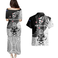 New Zealand Silver Fern Rugby Couples Matching Puletasi Dress and Hawaiian Shirt World Cup 2023 Go Aotearoa Maori Pattern LT05 - Polynesian Pride