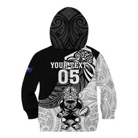 Custom New Zealand Fern Rugby Kid Hoodie World Cup 2023 Go Aotearoa Maori Pattern LT05 - Polynesian Pride
