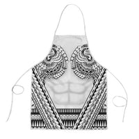 Polynesian Tattoo Inspired Cosplay Costume Apron Tribal Warrior White LT05 White - Polynesian Pride
