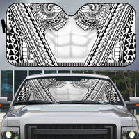 Polynesian Tattoo Inspired Cosplay Costume Auto Sun Shade Tribal Warrior White - Polynesian Pride
