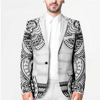 Polynesian Tattoo Inspired Cosplay Costume Blazer Tribal Warrior White - Polynesian Pride